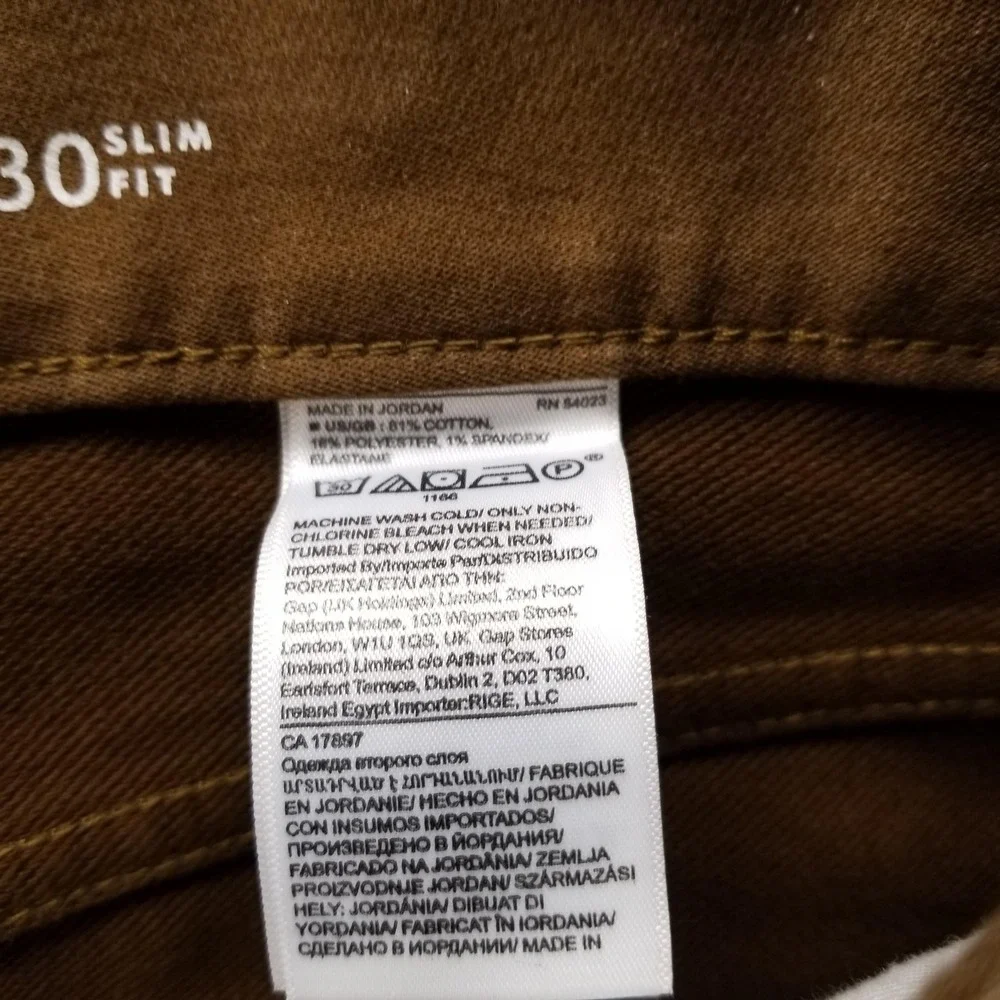 Banana Republic Traveler Jeans Mens 33x30 Brown Slim Tapered Stretch‎ Comfort